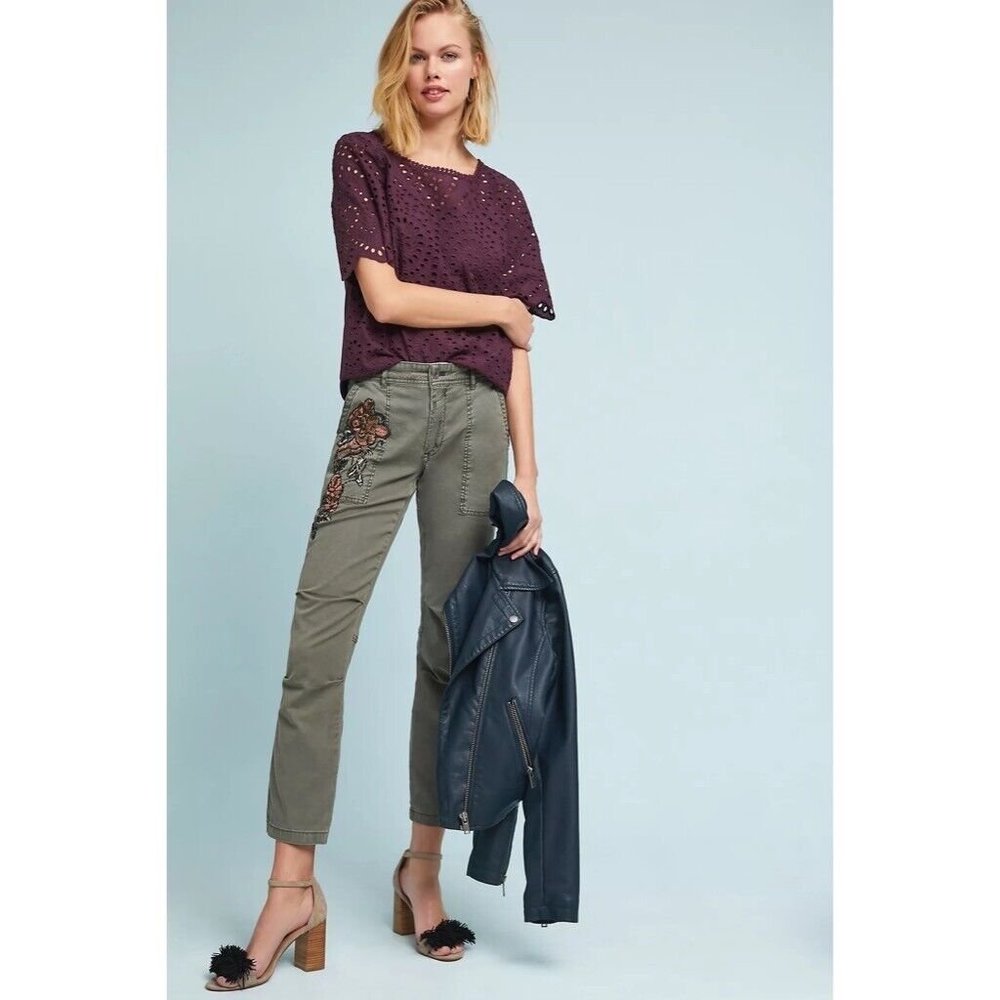 Anthropologie The Wanderer Floral Seed Cargo Pants